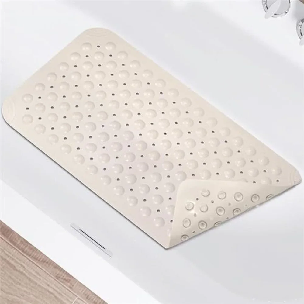 Non Slip Bathtub Shower Mat With Suction Cups Drain Holes Bathroom Safety Mat